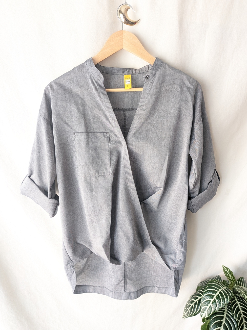 Lolë 100% Tencel Lyocell Gray Oversized Tunic Top